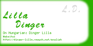 lilla dinger business card